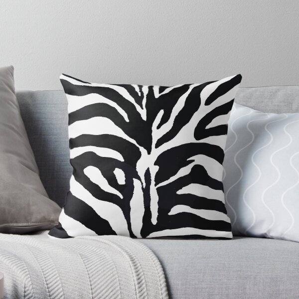 Zebra Print Throw Pillow