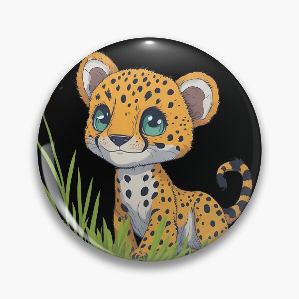 Item preview, baby cheetah in the grass designed and sold by ArkieVisuals.