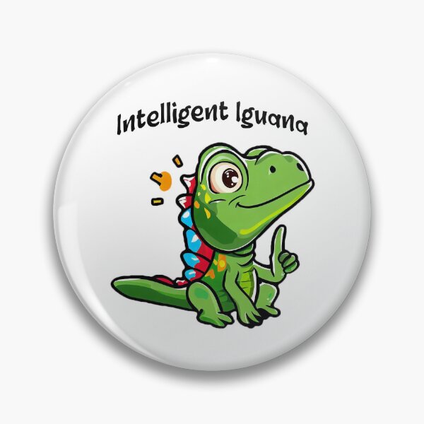 Item preview, Cute Animals - Alphabetic Animals and Personalities - Intelligent Iguana Text designed and sold by CaptTaters.