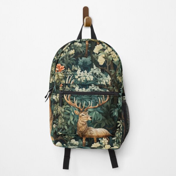 Item preview, Stag Seamless Pattern illustration inspired by William Morris 8 designed and sold by The Willow Of Rain City.