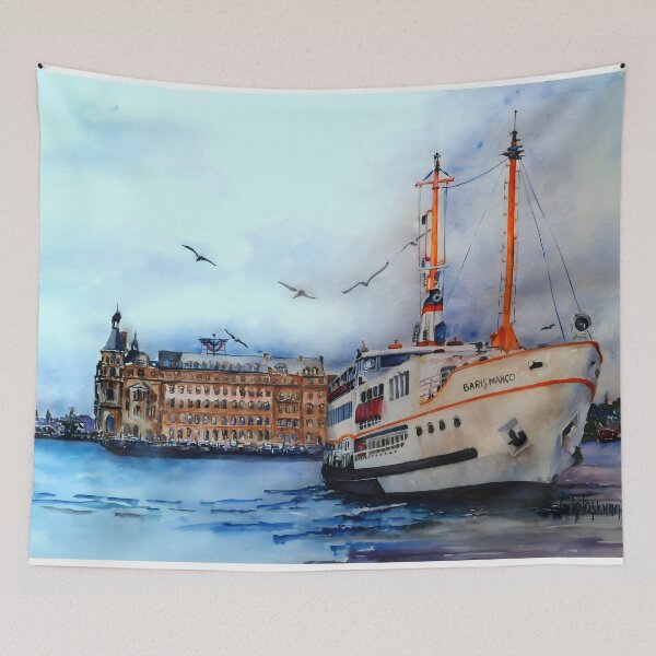 Item preview, Boat at Train Station designed and sold by Canip Taskiran.