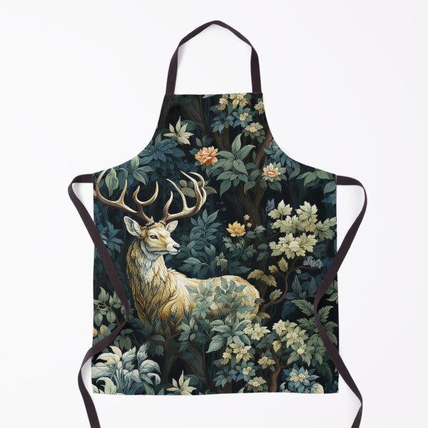 Item preview, Stag Seamless Pattern illustration inspired by William Morris 2 designed and sold by The Willow Of Rain City.