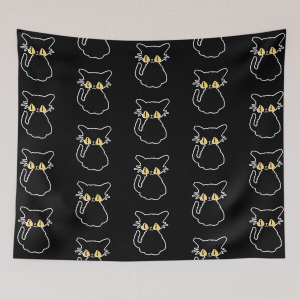 Item preview, Fluffy Black Cat Drawing designed and sold by BobbyMillsArt.