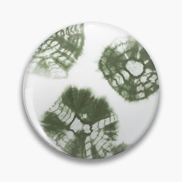 Item preview, Shibori Kumo tie dye sage green dots over white designed and sold by marufemia.