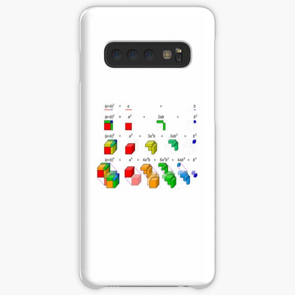 Visualization of binomial expansion up to the 4th power, binomial theorem Samsung Galaxy Snap Case