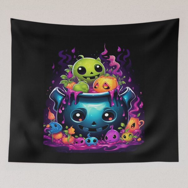 Item preview, Brewing Magic: Kawaii Cauldron Bubbles with Color designed and sold by JLCableStudio.