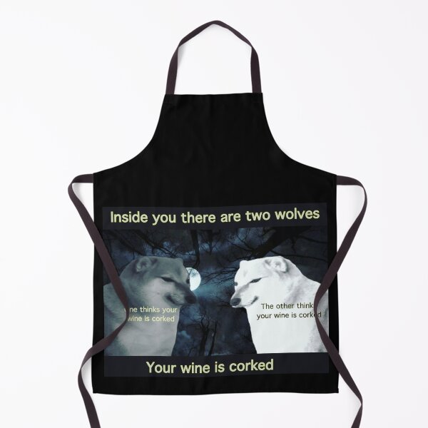 Item preview, Two wolves / two cheems designed and sold by winecrureviews.