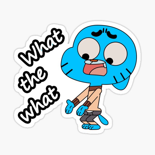 The Amazing World of Gumball Gumball Contorted Face Sticker - Sticker Mania