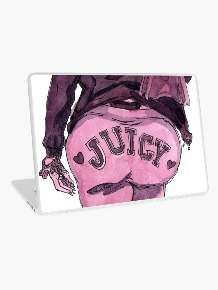 Juicy Thicc Butt Girl Laptop Skin By Artkarolina Redbubble - butt pants roblox