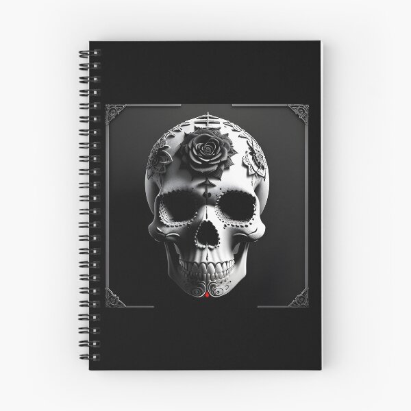 Item preview, Calavera gótica decorada al estilo mexicano, adornada con una flor designed and sold by IceCreamSmile.