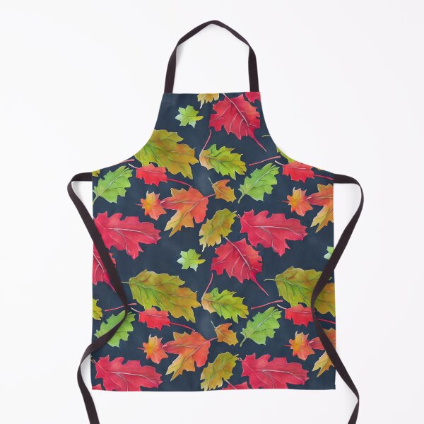 Item preview, Autumn Leaves on Navy Blue Background Autumnal Season Brilliance designed and sold by MimsTees.