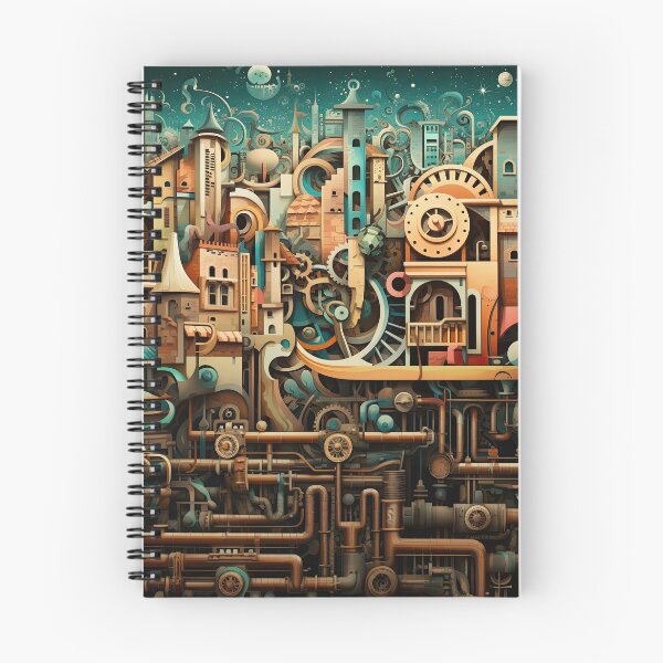 Item preview, Dream World #3 Steampower City at the Edge of Time Surrealism Aesthetic design designed and sold by Cybermariko.