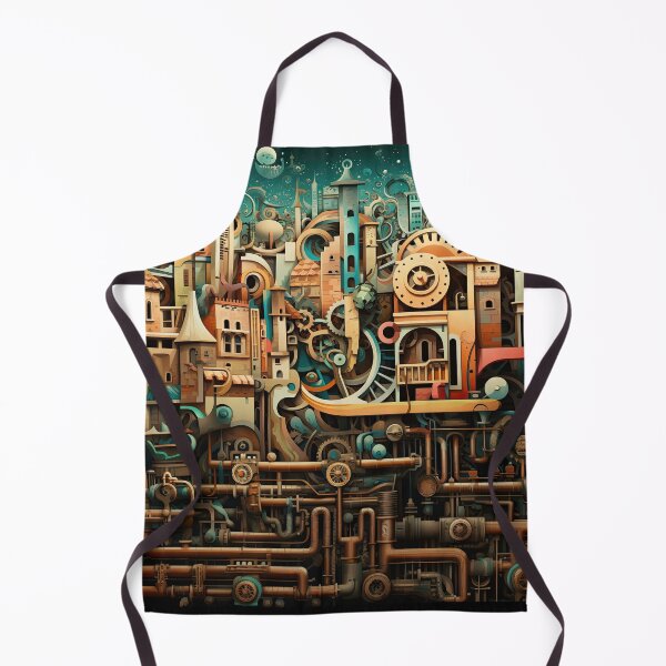 Item preview, Dream World #3 Steampower City at the Edge of Time Surrealism Aesthetic design designed and sold by Cybermariko.
