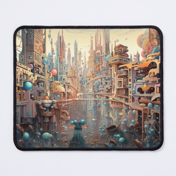 Item preview, Dream World #5 Alien City on Coruscant Surrealism Aesthetic design designed and sold by MarikoDesignArt.