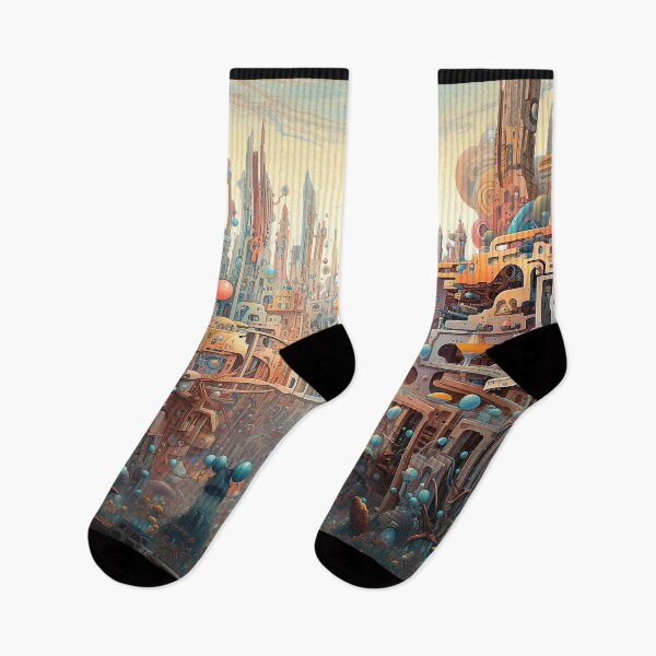 Item preview, Dream World #5 Alien City on Coruscant Surrealism Aesthetic design designed and sold by MarikoDesignArt.