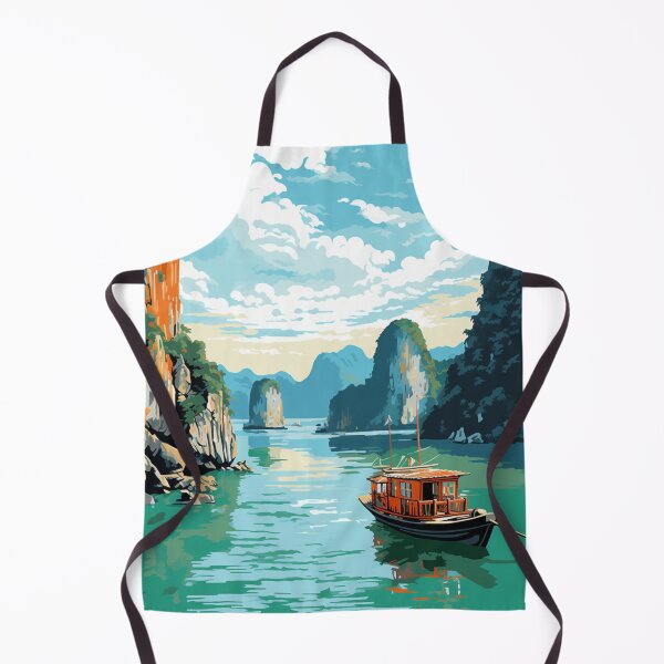 Item preview, A Pop Art Travel Print of Halong Bay - Vietnam designed and sold by StudioRedKoala.