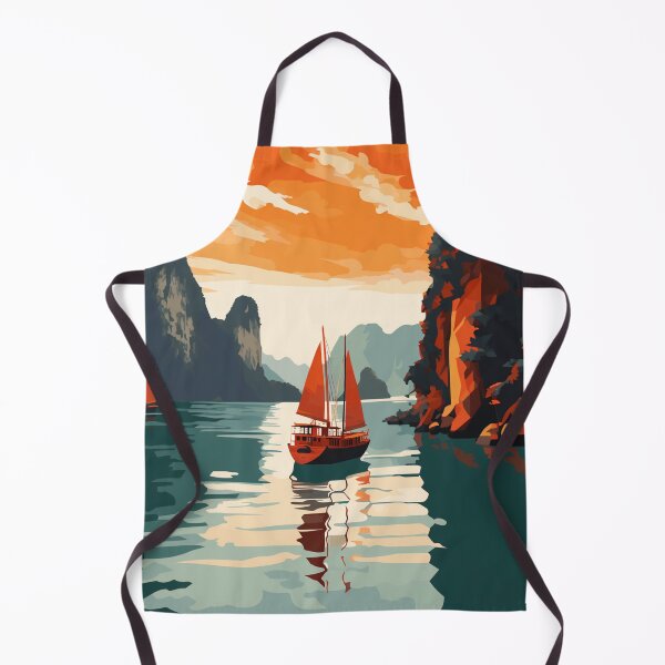 Item preview, A Pop Art Travel Print of Halong Bay - Vietnam designed and sold by StudioRedKoala.