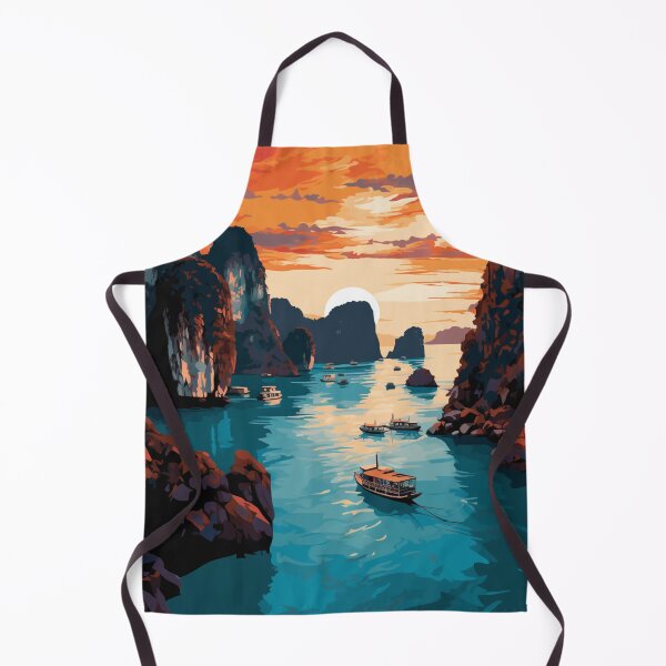 Item preview, A Pop Art Travel Print of Halong Bay - Vietnam designed and sold by StudioRedKoala.
