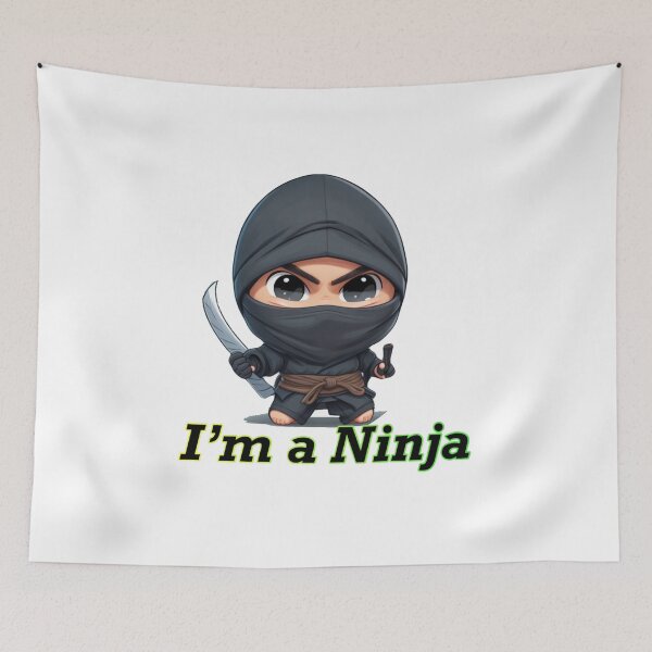 Item preview,  "Ninja Power Unleashed! Cartoon Ninja Sticker for Stealthy Style" designed and sold by Gigglyvibes.
