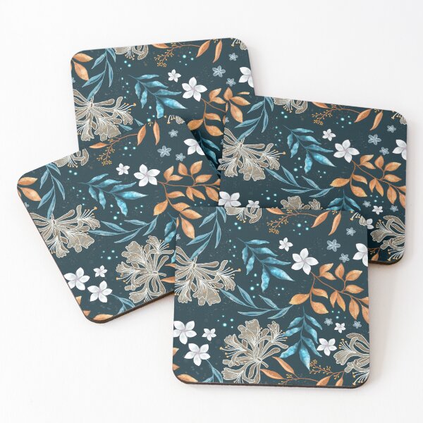 Item preview, Midnight Blooms - Blue designed and sold by JaselviiStudio.