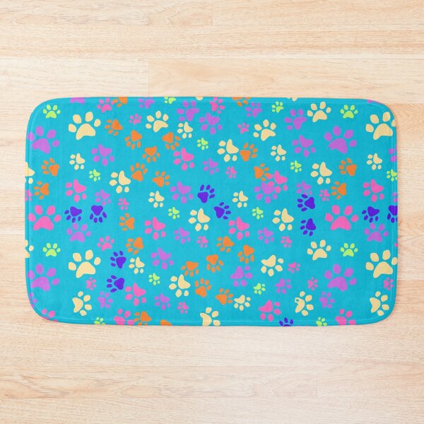 Item preview, Paws Pattern On Jade Background designed and sold by Wolfheartart.