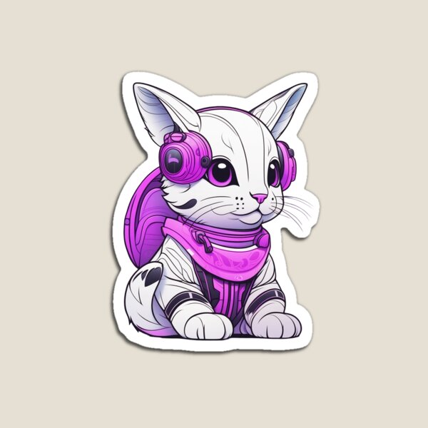 Item preview, Techno Kitty With Headphones.  designed and sold by RestingLioness.