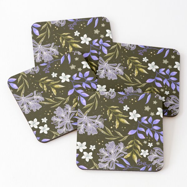 Item preview, Midnight Blooms - YellowGreen designed and sold by JaselviiStudio.