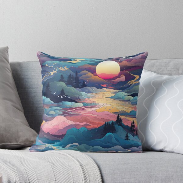 Item preview, Pink sunset in the mountains designed and sold by MyrtaSB.