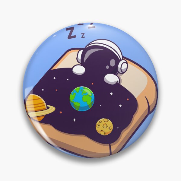 Item preview, Cosmic Dreams: Cute Astronaut Sleeping with Bread and Space Blanket designed and sold by hjian8219.