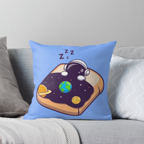 Item preview, Cosmic Dreams: Cute Astronaut Sleeping with Bread and Space Blanket designed and sold by hjian8219.