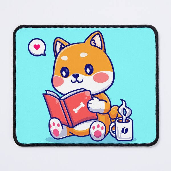 Item preview, Bookish Shiba Inu: Cute Cartoon Vector Icon Illustration of a Learning Pup designed and sold by hjian8219.