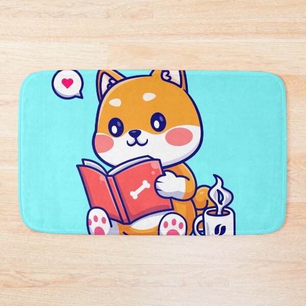 Item preview, Bookish Shiba Inu: Cute Cartoon Vector Icon Illustration of a Learning Pup designed and sold by hjian8219.
