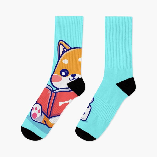 Item preview, Bookish Shiba Inu: Cute Cartoon Vector Icon Illustration of a Learning Pup designed and sold by hjian8219.