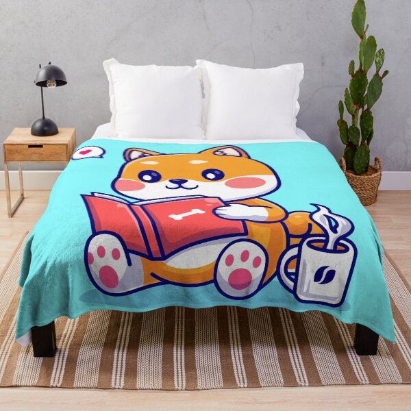 Item preview, Bookish Shiba Inu: Cute Cartoon Vector Icon Illustration of a Learning Pup designed and sold by hjian8219.