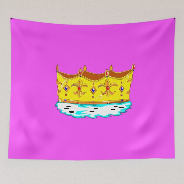 Item preview, A Royal Crown with Ermine Fur with Pink Background designed and sold by judy snyder.