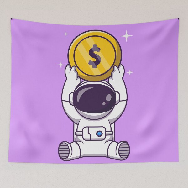 Item preview, Astronaut's Prosperous Discovery: Cute Cartoon Vector Icon Illustration designed and sold by hjian8219.