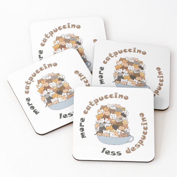 Item preview, more catpuccino less despuccino - for cat and coffee lovers designed and sold by EmeraldeaArt.