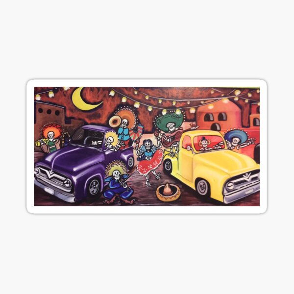 DAY OF THE DEAD FORD TRUCKS Sticker