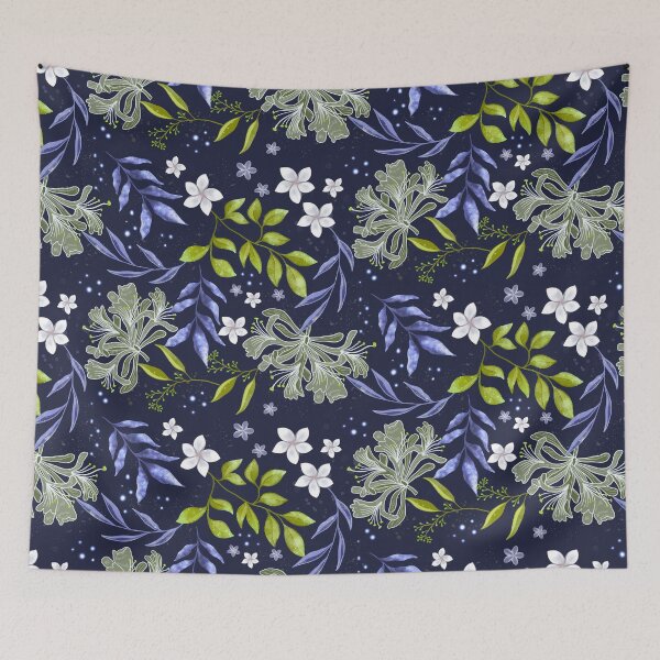 Item preview, Midnight Blooms - Blue designed and sold by JaselviiStudio.