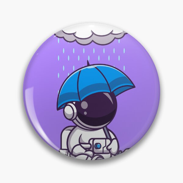 Item preview, Rainy Day Astronaut: Cute Cartoon Vector Icon Illustration designed and sold by hjian8219.