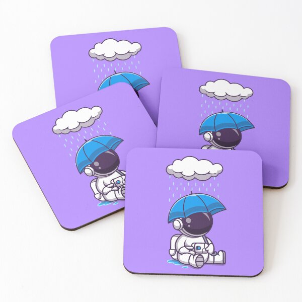 Item preview, Rainy Day Astronaut: Cute Cartoon Vector Icon Illustration designed and sold by hjian8219.