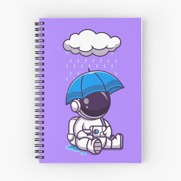 Item preview, Rainy Day Astronaut: Cute Cartoon Vector Icon Illustration designed and sold by hjian8219.