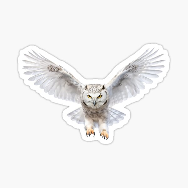 Item preview, Snowy Owl in Flight Isolated on White Background. AI generated Illustration. designed and sold by svetlanna.