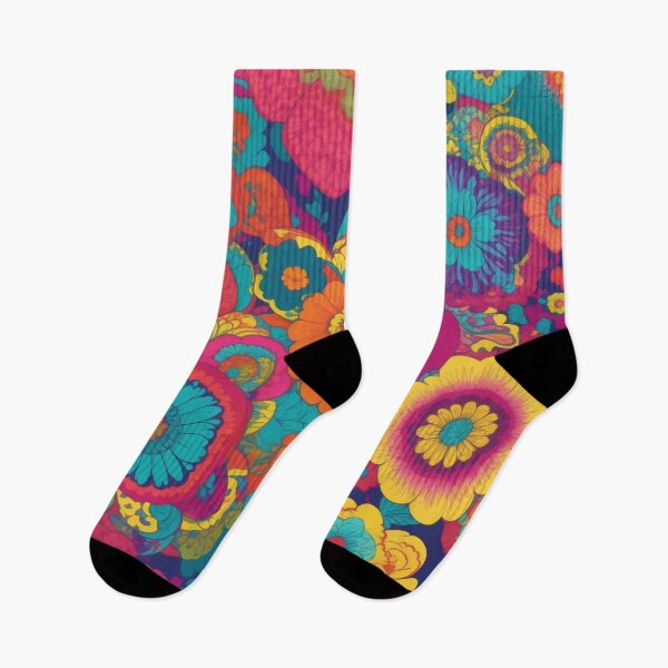 Item preview, Flower Power Colourful Floral Pattern designed and sold by druidwolfart.