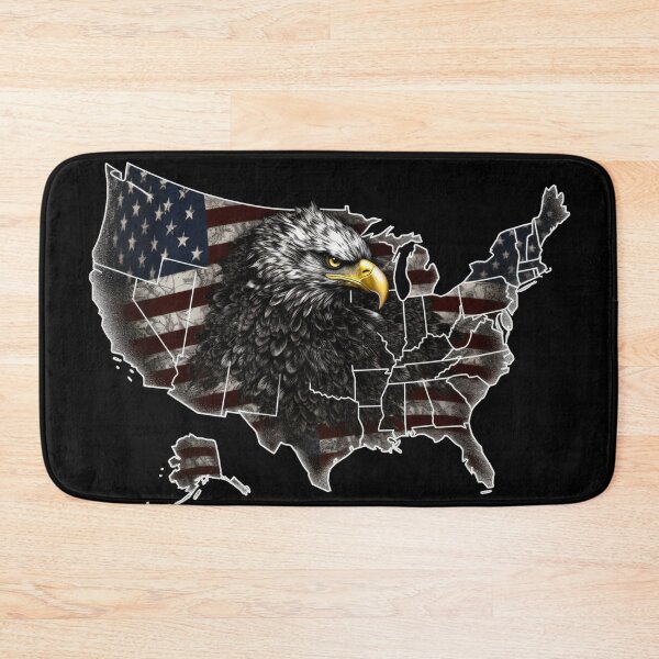 Item preview, USA American Eagle Map designed and sold by TheUSAFantasy.