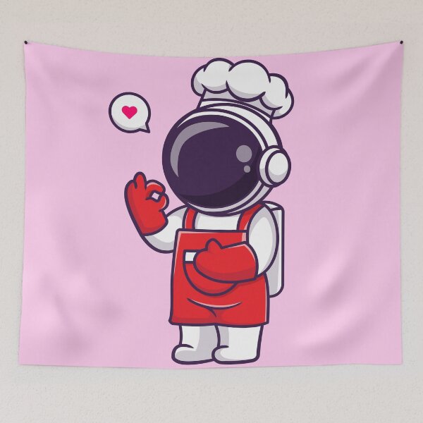 Item preview, Galactic Chef: Cute Cartoon Vector Icon Illustration of an Astronaut Chef designed and sold by hjian8219.