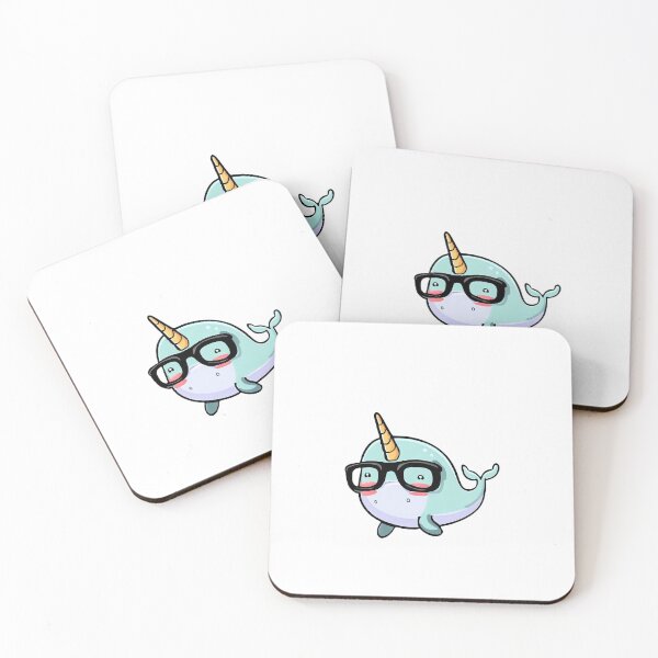 Item preview, Cute Animals - Alphabetic Animals and Personalities - Nerdy Narwhal designed and sold by CaptTaters.