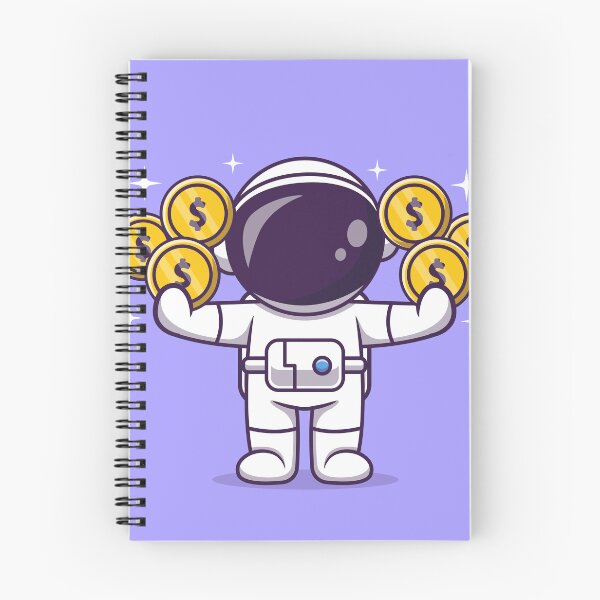 Item preview, Astro-Prospector: Cute Cartoon Vector Icon Illustration of Astronaut with Gold Coin designed and sold by hjian8219.