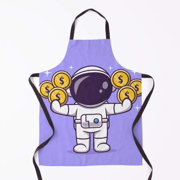 Item preview, Astro-Prospector: Cute Cartoon Vector Icon Illustration of Astronaut with Gold Coin designed and sold by hjian8219.