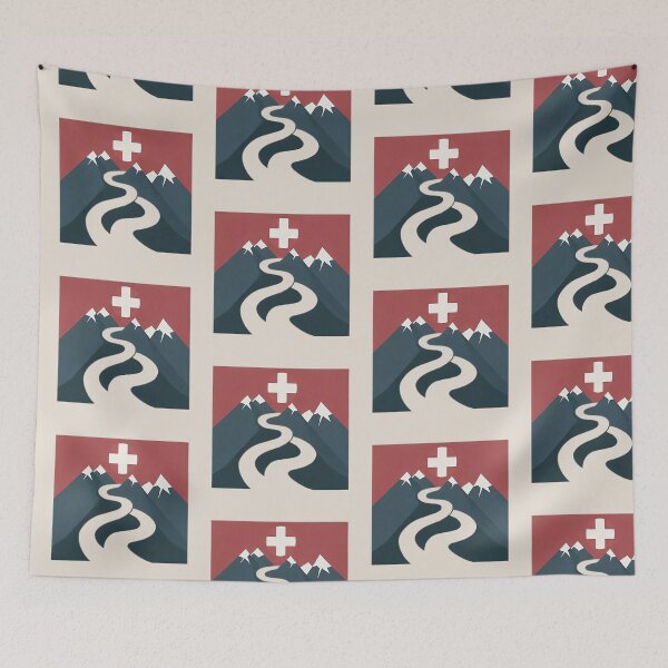 Item preview, Pass of July in Switzerland, with the Flag in the Background designed and sold by MinimalistHaven.